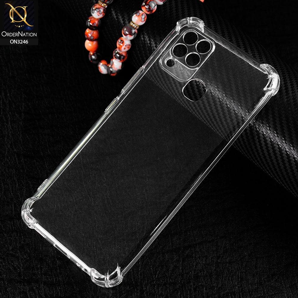 Infinix Hot 10s Cover - Soft 4D Design Shockproof Silicone Transparent Clear Camera Protection Case