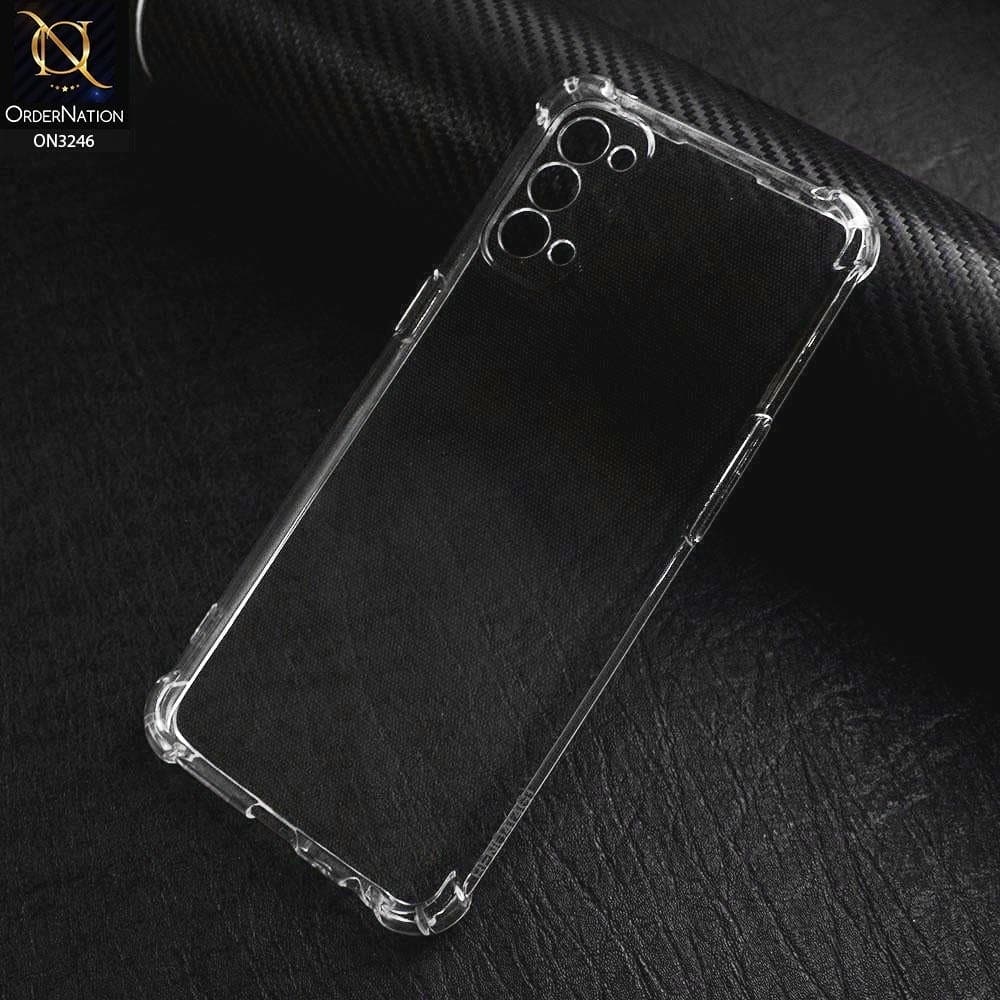 Oppo Find X3 Lite Cover - Soft 4D Design Shockproof Silicone Transparent Clear Case