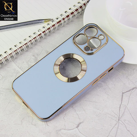 iPhone 13 Pro Cover - Sierra Blue - J-Case Nimble Series Electroplating Edge Camera Protection Soft Case with Metalic Ring