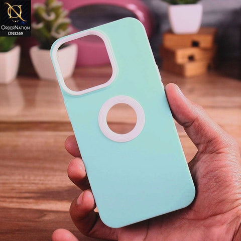 iPhone 13 Pro Max Cover - Sea Green - New Soft Protective Silicone Case with Logo Hole