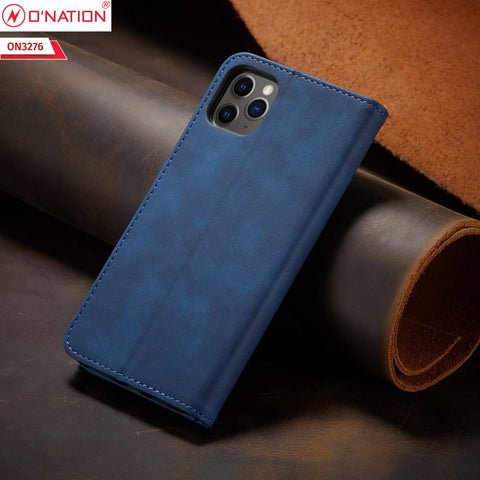 Oppo Find X3 Lite Cover - Blue - ONation Business Flip Series - Premium Magnetic Leather Wallet Flip book Card Slots Soft Case