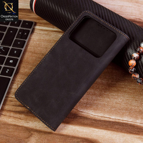 Xiaomi Poco M4 Pro Cover - Black - ONation Business Flip Series - Premium Magnetic Leather Wallet Flip book Card Slots Soft Case