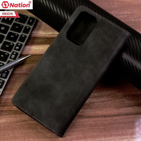 OnePlus 9 Cover - Black - ONation Business Flip Series - Premium Magnetic Leather Wallet Flip book Card Slots Soft Case