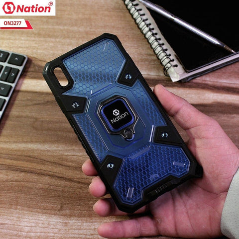 iPhone XS Max Cover Blue ONation BIBERCAS Series Honeycomb