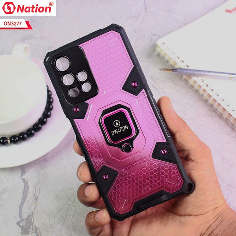 Xiaomi Poco M4 Pro 5G Cover - Purple - ONation BIBERCAS Series - Honeycomb Shockproof Space Capsule With Magnetic Ring Holder Soft Case