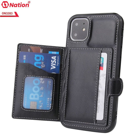 Samsung Galaxy S21 Plus 5G Cover - Black - ONation Ultra Series - Multi-Purpose Premium Leather Ultra Wallet Soft Case With Card Holders and Phone Stand