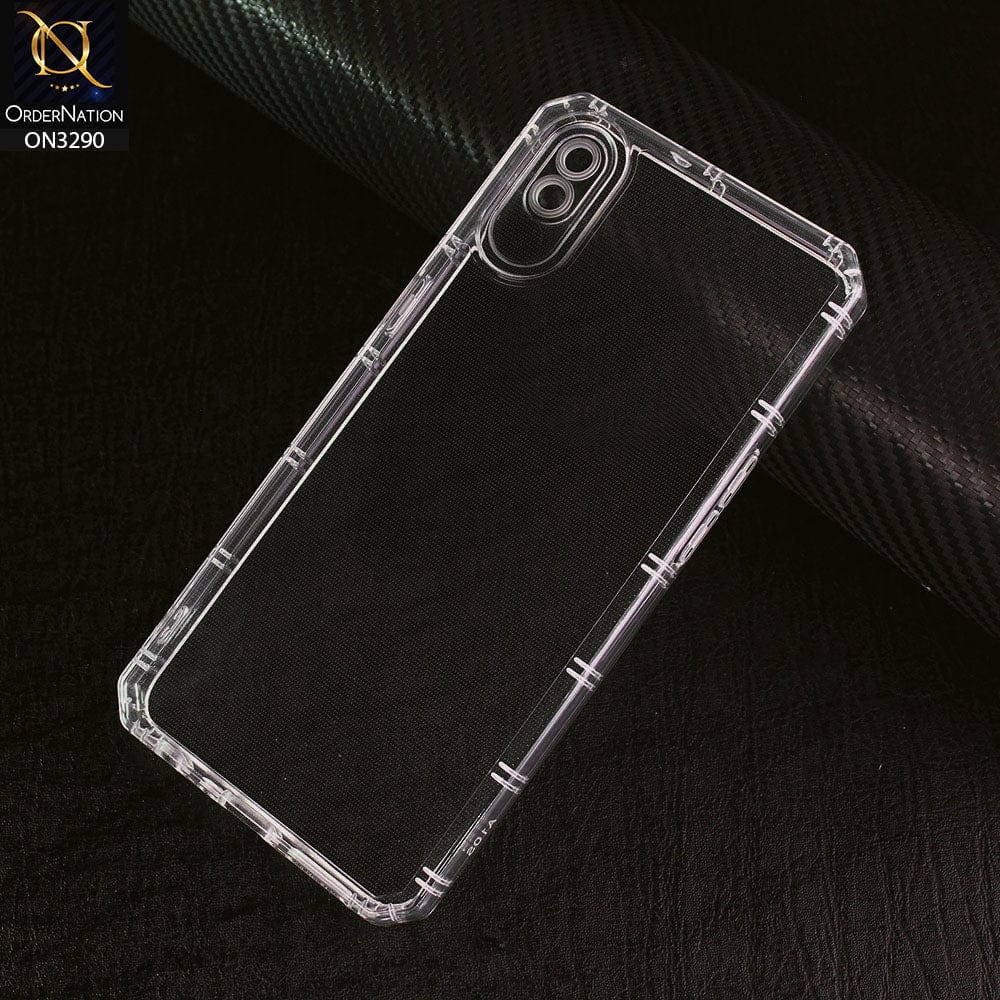 Samsung Galaxy A10 Cover -  Four Sided Airbag With Camera Protection Clear Transparent Soft Case