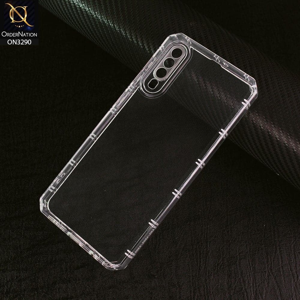 Samsung Galaxy A50s Cover -  Four Sided Airbag With Camera Protection Clear Transparent Soft Case