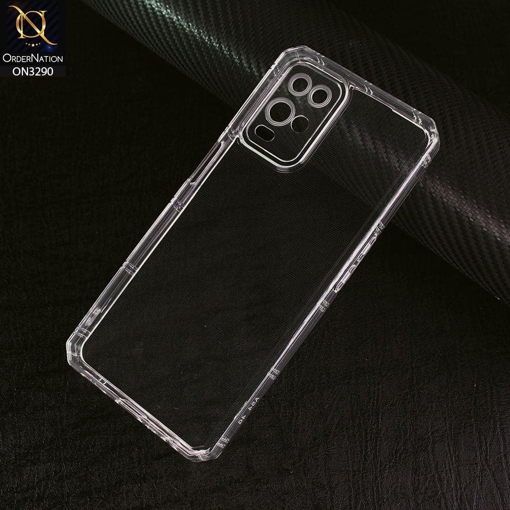 Oppo A54 4G Cover -  Four Sided Airbag With Camera Protection Clear Transparent Soft Case