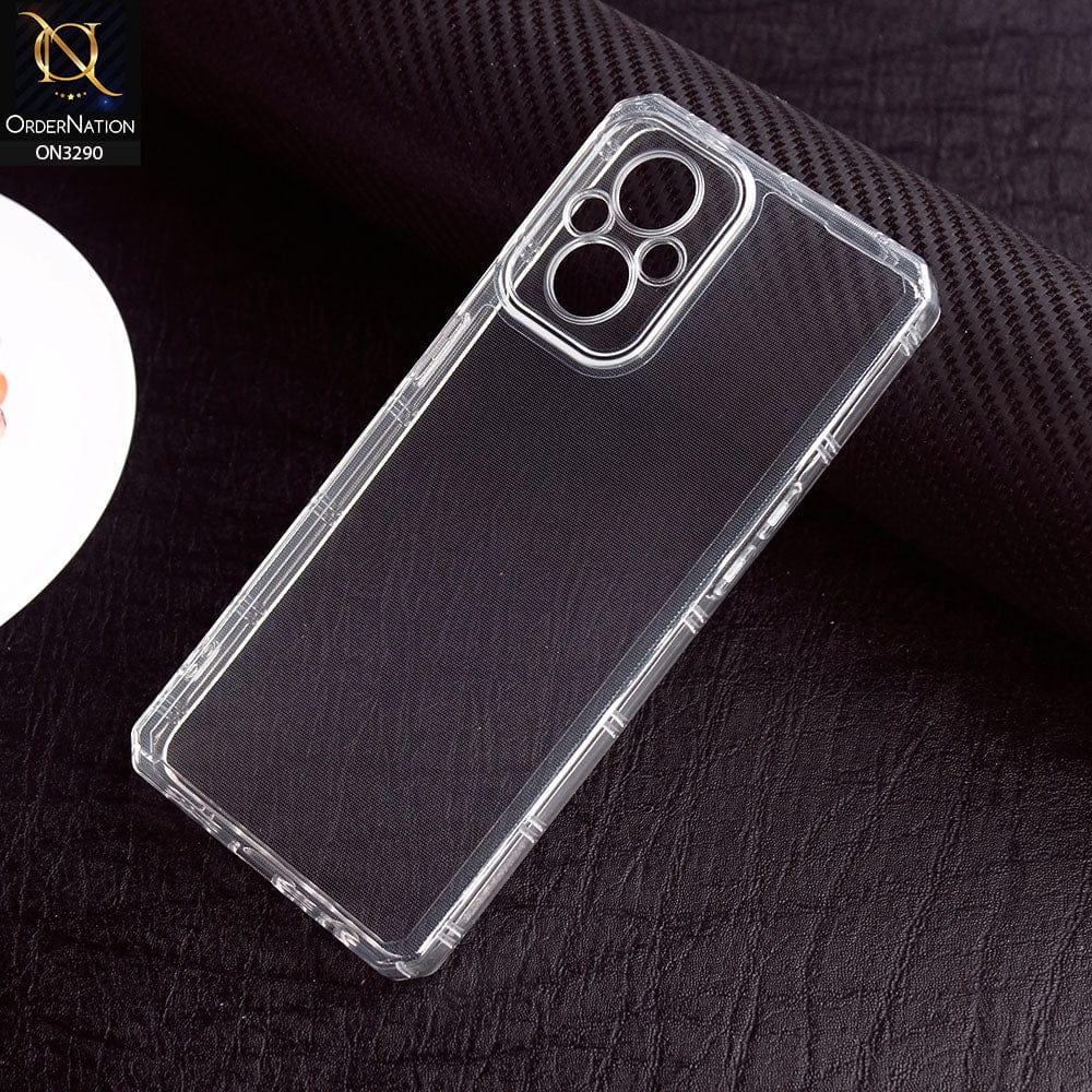 Oppo Reno 7Z 5G Cover - Four Sided Airbag With Camera Protection Clear Transparent Soft Case