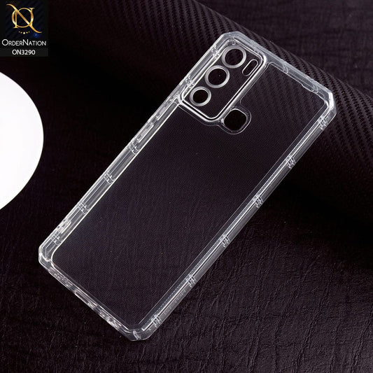 Infinix Hot 12i Cover - Four Sided Airbag With Camera Protection Clear Transparent Soft Case