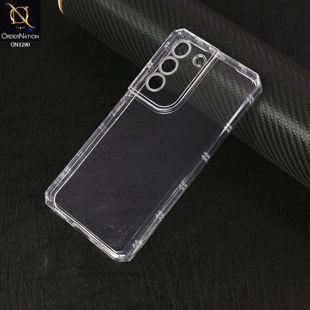 Samsung Galaxy S22 5G Cover - Four Sided Airbag With Camera Protection Clear Transparent Soft Case