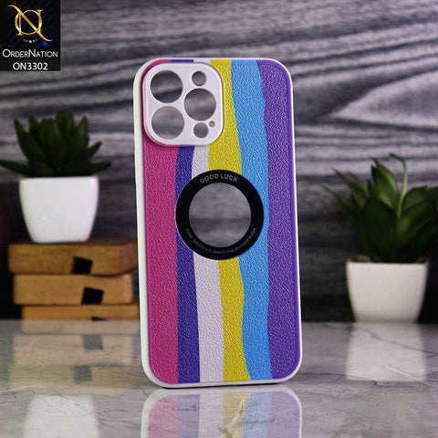 iPhone 12 Pro Max Cover - Multi Colour - Good Luck Rainbow Series Camera Protection Soft Case