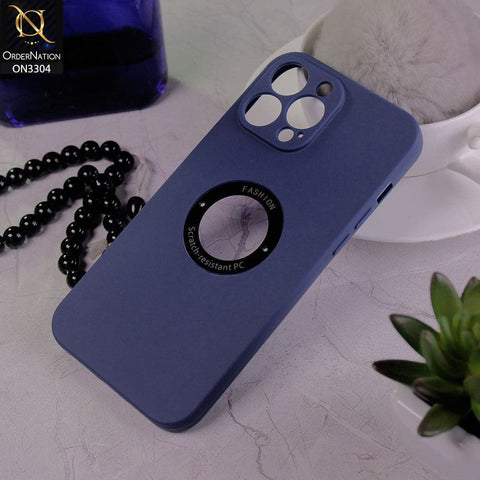 iPhone 13 Pro Max Cover - Blue - Fashion PLain Soft Silicone Camera Protection Case