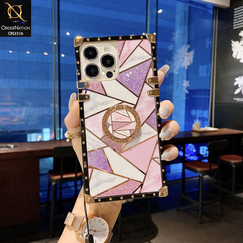 Oppo Reno 2F Cover - Design 1 - Smart Mosaic Marble and Glitter Trunk Style Soft Case