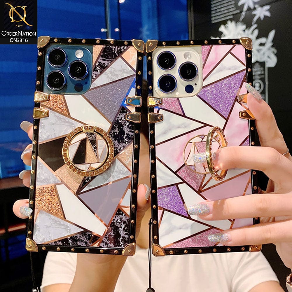 Fashion Square Leather Phone Case For Samsung Note 20 Ultra Luxury  Geometric Cover For Samsung Note 10 Plus Note9 Note8 Case