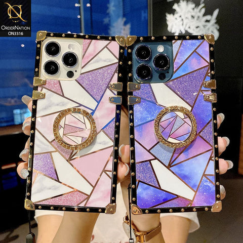 Xiaomi Redmi K40 Cover - Design 1 - Smart Mosaic Marble and Glitter Trunk Style Soft Case Without Strap