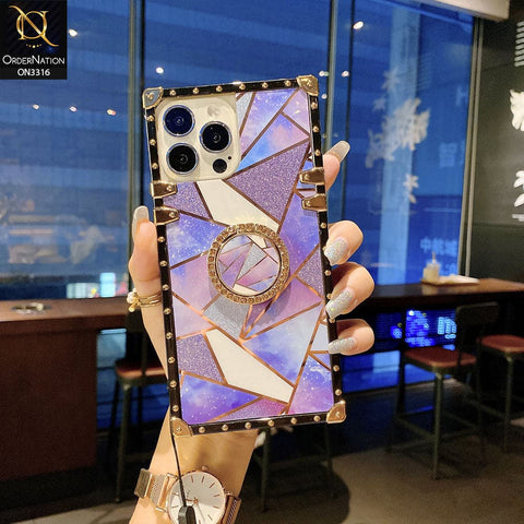 Xiaomi Redmi K40 Cover - Design 1 - Smart Mosaic Marble and Glitter Trunk Style Soft Case Without Strap