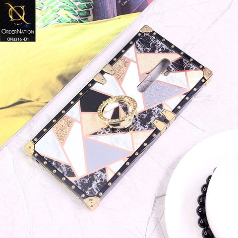 Oppo Reno 2F Cover - Design 1 - Smart Mosaic Marble and Glitter Trunk Style Soft Case