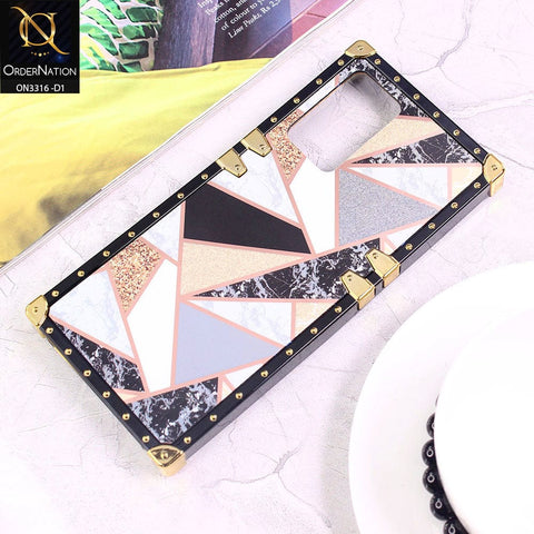 Oppo Reno 6 Pro Cover - Design 1 - Smart Mosaic Marble and Glitter Trunk Style Soft Case Without Strap