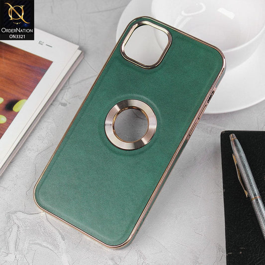 iPhone 14 Plus Cover - Green - J-Case Elegant Series Explosion Proof Scratch Resistant Matte Leather Soft Case