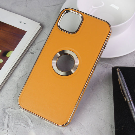 iPhone 14 Plus Cover - Mustard - J-Case Elegant Series Explosion Proof Scratch Resistant Matte Leather Soft Case