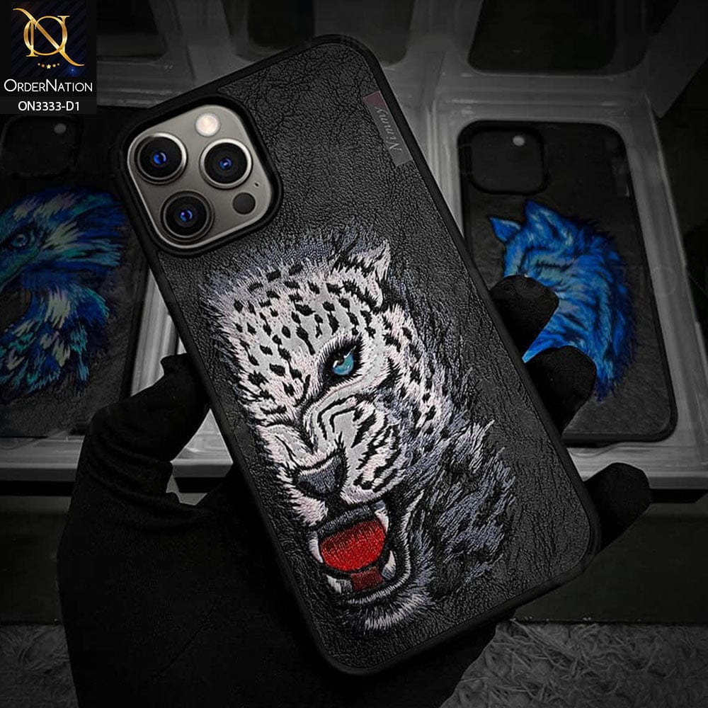 iPhone 12 Pro Max Cover - Design 1 - Nimmy 3D Embroidery Shell Leather Soft Case