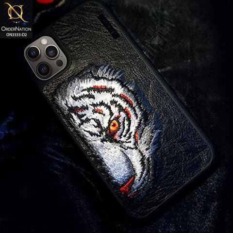 iPhone 13 Pro Max Cover - Design 2 - Nimmy 3D Embroidery Shell Leather Soft Case