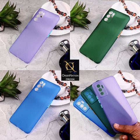 Vivo V23e Cover - Blue - New Style Soft Silicone Semi-Transparent Soft Case