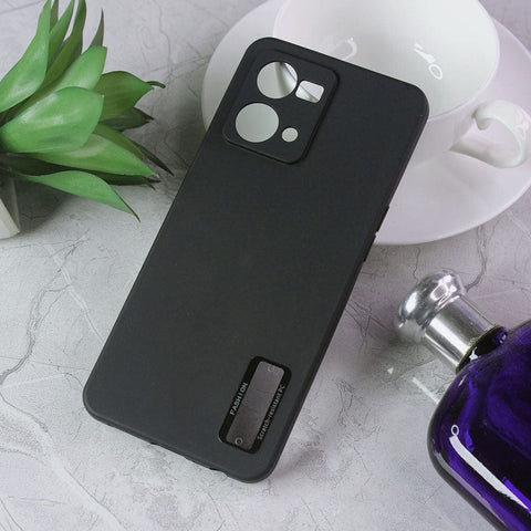 Oppo Reno 7 4G Cover - Black - New Soft Silicone Camera Protection Case with Good Luck Logo Hole