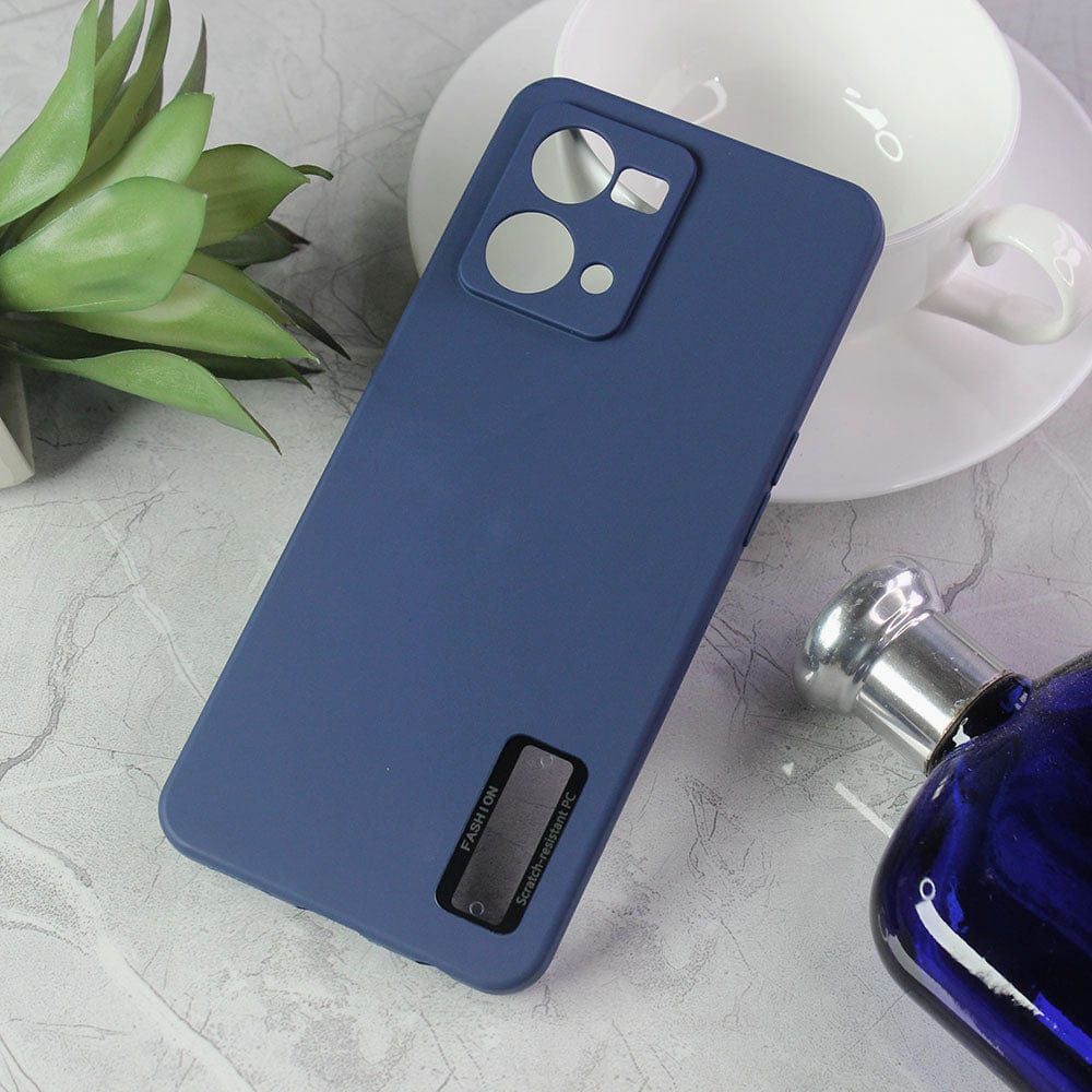 Oppo Reno 7 4G Cover - Blue - New Soft Silicone Camera Protection Case with Good Luck Logo Hole