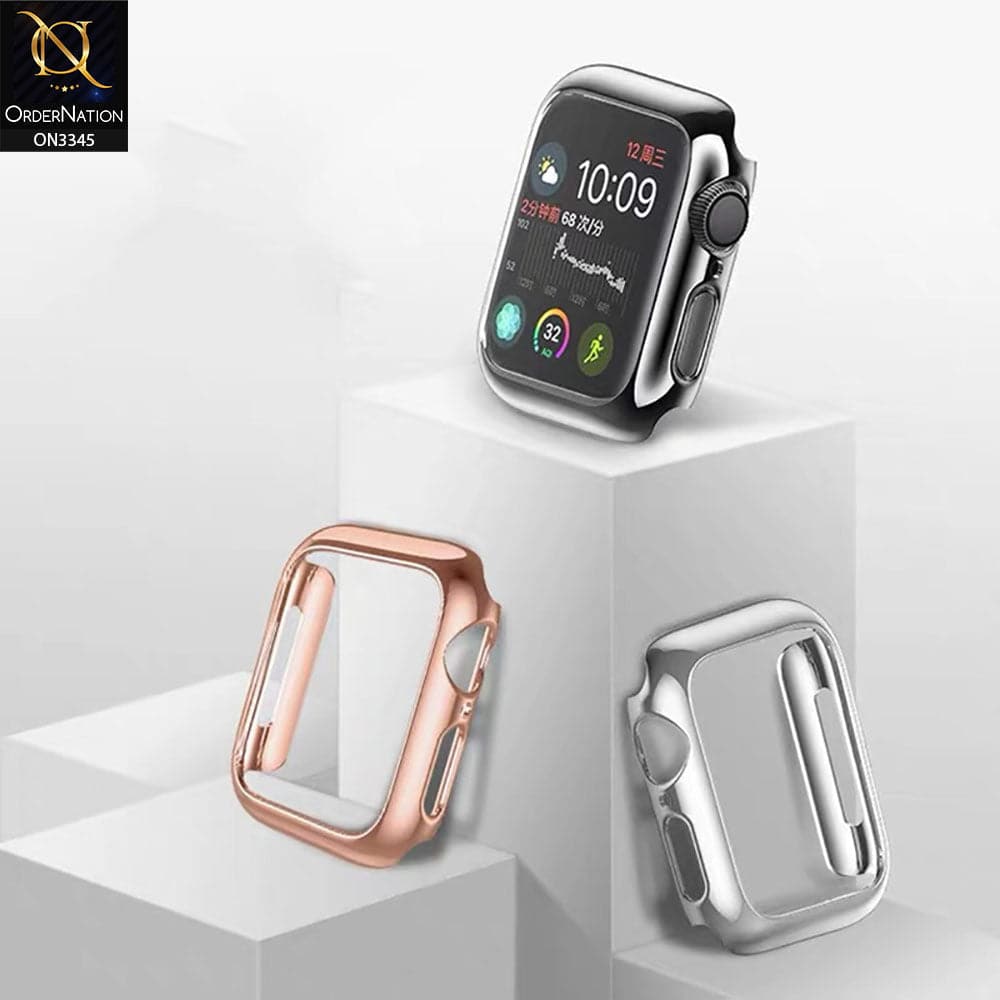 Silver apple watch discount case