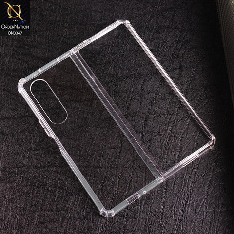 Samsung Galaxy Z Fold 4 5G Cover - Transparent - All New 4D design Shockproof Airbag Covers Soft Borders Protective Clear Case