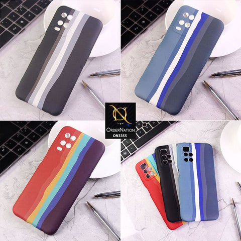 Oppo F19 Pro Cover - Blue - Rainbow Series Soft Silicone Camera Protection Case