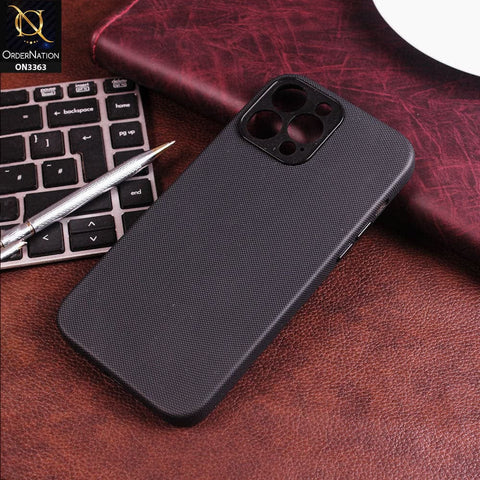 iPhone 13 Pro Cover - Black - Doted Texture Semi Soft Camera Protection Flexible Case