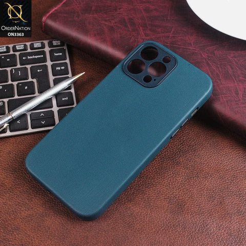 iPhone 13 Pro Max - Blue - Doted Texture Semi Soft Camera Protection Flexible Case