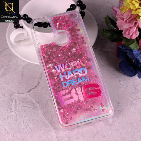 Infinix Hot 10 Play Cover - Design2 - Trendy Heart Shape Moving Liquid Glitter Shine Soft Borders Case