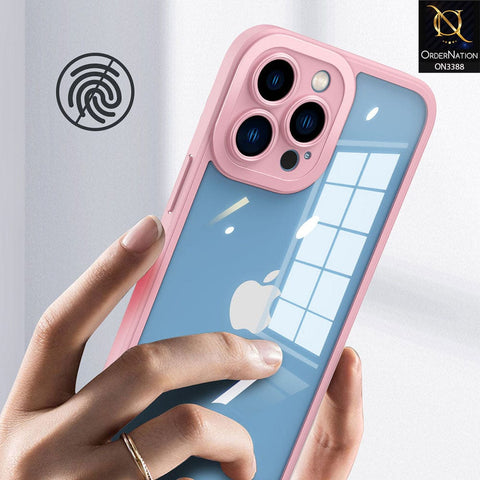 iPhone 11 Pro Cover - White - Flat Series PC Transparent Back Shell Soft Color Borders Camera Protection Case