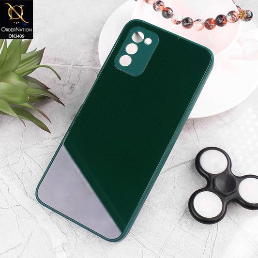 Samsung Galaxy A02s Cover - Dark Green - New Glossy Shine Soft Borders Camera Protection Back Case