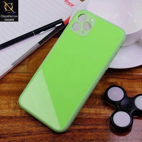 iPhone 11 Pro Max - Neon Green - New Glossy Shine Soft Borders Camera Protection Back Case