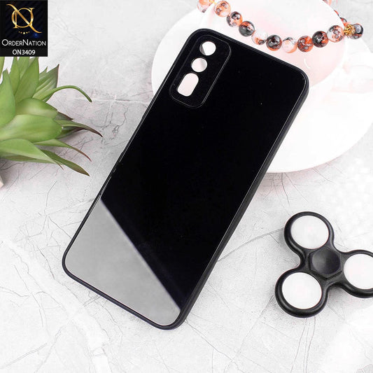 Vivo Y20s Cover - Black - New Glossy Shine Soft Borders Camera Protection Back Case