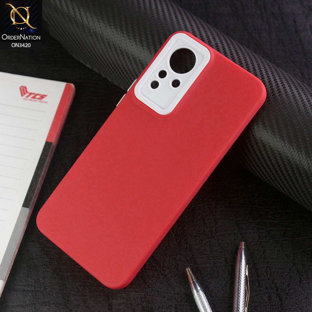 Infinix Note 11 Cover - Red - Soft Silicone Candy Color Matte Look Camera Protection Case