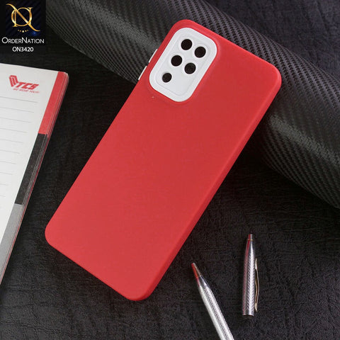 Samsung Galaxy A12 Nacho Cover - Red - Soft Silicone Candy Color Matte Look Camera Protection Case