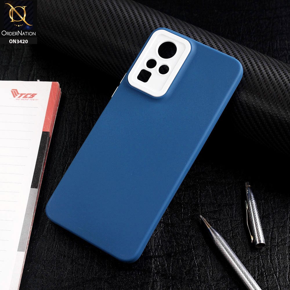 Infinix Zero Xi Cover - Blue - Soft Silicone Candy Color Matte Look Camera Protection Case