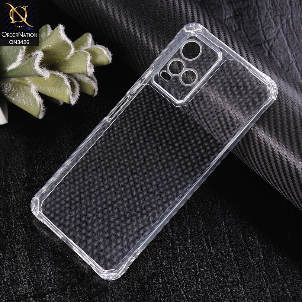 Vivo Y21 Cover - Transparent - New Soft TPU Shock Proof Bumper Transparent Protective Case with Camera Protection