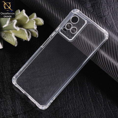 Vivo Y21t Cover - Transparent - New Soft TPU Shock Proof Bumper Transparent Protective Case with Camera Protection