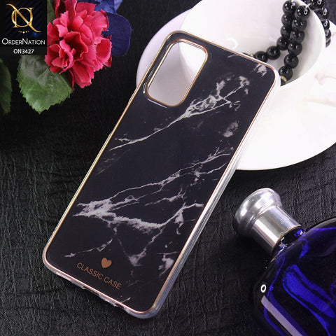 Oppo F19s Cover - Design 2 - New Marble Series Acrylic With Electroplated Soft Borders Case