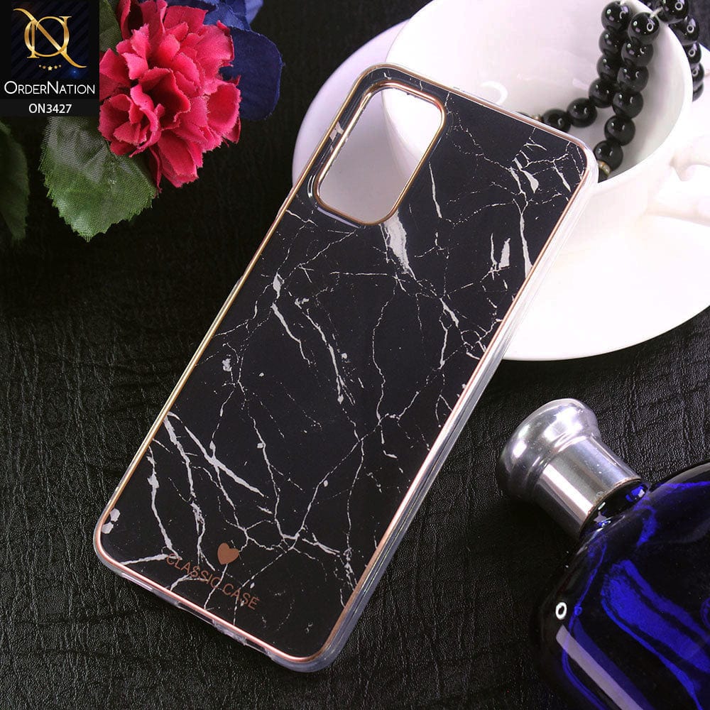 Vivo V21e Cover - Design 4 - New Marble Series Acrylic With Electroplated Soft Borders Case