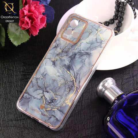 Vivo Y21t Cover - Design 5 - New Marble Series Acrylic With Electroplated Soft Borders Case