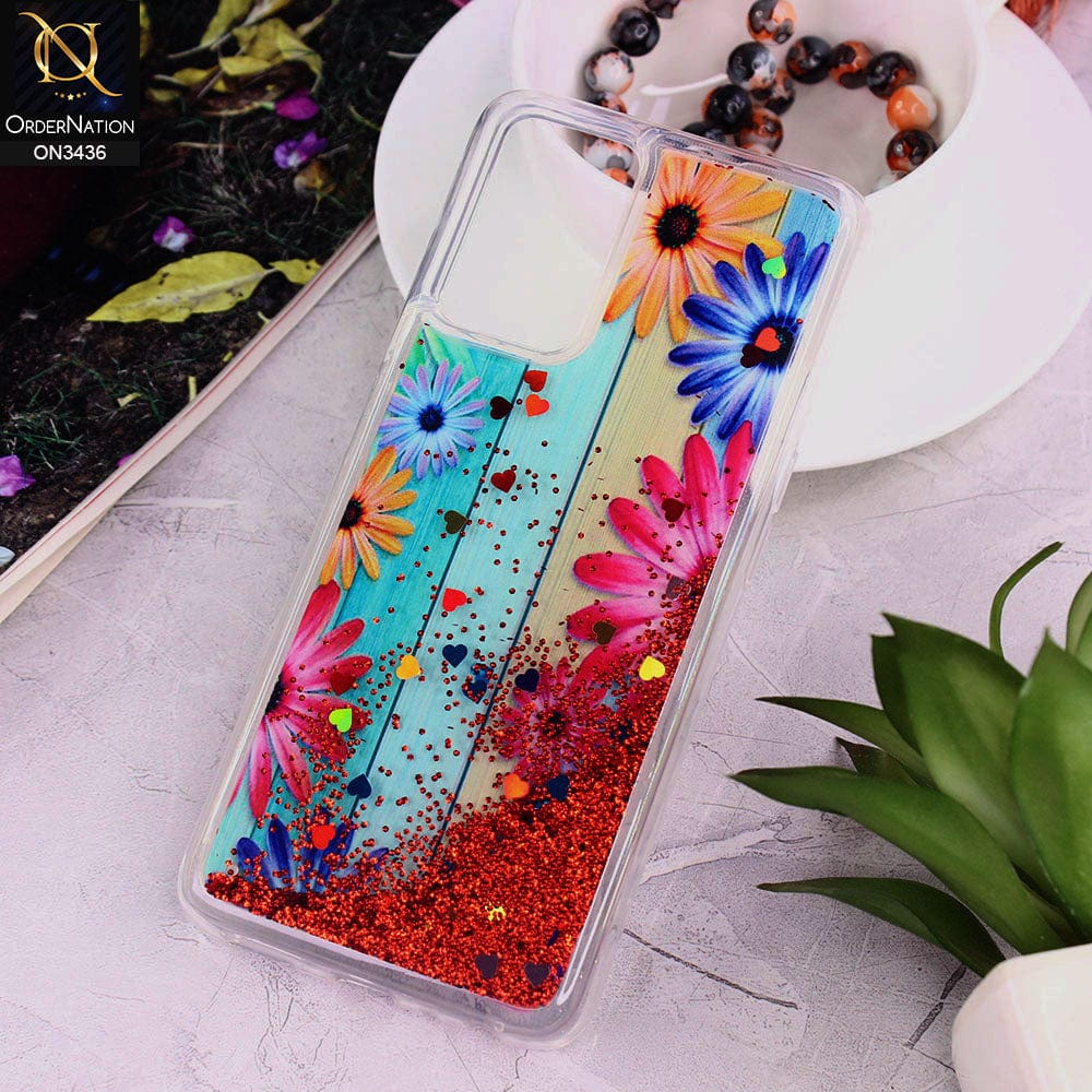 Oppo A36 Cover - Design 8 - Trendy Cute Design Soft Silicone Bling Sparkle Moving  Liquid Glitter Case